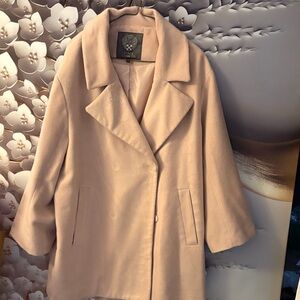 Vince Camuto Blush Pink Pea Coat wool oversized large
